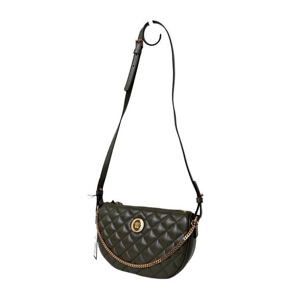 Versace Medusa Quilted Olive Green Crossbody Bag - Picture 4 of 13
